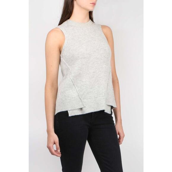Brochu Walker Aimi Crossback Looker Cashmere Sweater Tank in Gray Size Large - Picture 1 of 8